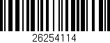 Código de barras (EAN, GTIN, SKU, ISBN): '26254114'
