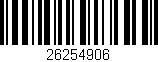 Código de barras (EAN, GTIN, SKU, ISBN): '26254906'