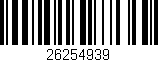 Código de barras (EAN, GTIN, SKU, ISBN): '26254939'