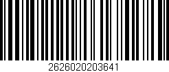 Código de barras (EAN, GTIN, SKU, ISBN): '2626020203641'