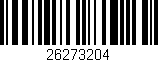Código de barras (EAN, GTIN, SKU, ISBN): '26273204'