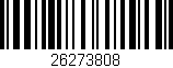 Código de barras (EAN, GTIN, SKU, ISBN): '26273808'