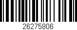Código de barras (EAN, GTIN, SKU, ISBN): '26275806'