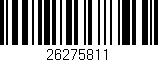 Código de barras (EAN, GTIN, SKU, ISBN): '26275811'