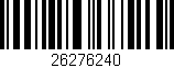 Código de barras (EAN, GTIN, SKU, ISBN): '26276240'