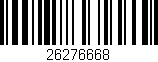 Código de barras (EAN, GTIN, SKU, ISBN): '26276668'