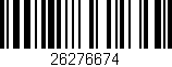 Código de barras (EAN, GTIN, SKU, ISBN): '26276674'
