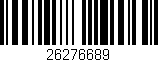 Código de barras (EAN, GTIN, SKU, ISBN): '26276689'