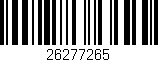 Código de barras (EAN, GTIN, SKU, ISBN): '26277265'
