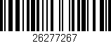 Código de barras (EAN, GTIN, SKU, ISBN): '26277267'