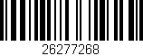 Código de barras (EAN, GTIN, SKU, ISBN): '26277268'