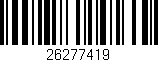 Código de barras (EAN, GTIN, SKU, ISBN): '26277419'