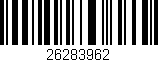 Código de barras (EAN, GTIN, SKU, ISBN): '26283962'