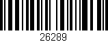 Código de barras (EAN, GTIN, SKU, ISBN): '26289'