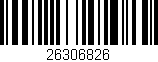 Código de barras (EAN, GTIN, SKU, ISBN): '26306826'
