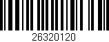 Código de barras (EAN, GTIN, SKU, ISBN): '26320120'