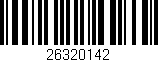 Código de barras (EAN, GTIN, SKU, ISBN): '26320142'