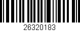 Código de barras (EAN, GTIN, SKU, ISBN): '26320183'