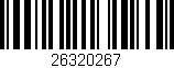 Código de barras (EAN, GTIN, SKU, ISBN): '26320267'