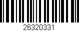 Código de barras (EAN, GTIN, SKU, ISBN): '26320331'