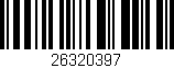 Código de barras (EAN, GTIN, SKU, ISBN): '26320397'
