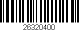 Código de barras (EAN, GTIN, SKU, ISBN): '26320400'