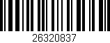 Código de barras (EAN, GTIN, SKU, ISBN): '26320837'