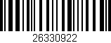 Código de barras (EAN, GTIN, SKU, ISBN): '26330922'