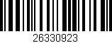 Código de barras (EAN, GTIN, SKU, ISBN): '26330923'