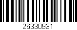 Código de barras (EAN, GTIN, SKU, ISBN): '26330931'