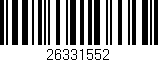 Código de barras (EAN, GTIN, SKU, ISBN): '26331552'