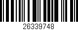 Código de barras (EAN, GTIN, SKU, ISBN): '26339748'
