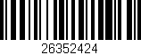 Código de barras (EAN, GTIN, SKU, ISBN): '26352424'