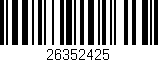 Código de barras (EAN, GTIN, SKU, ISBN): '26352425'