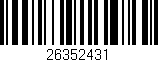 Código de barras (EAN, GTIN, SKU, ISBN): '26352431'
