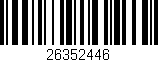 Código de barras (EAN, GTIN, SKU, ISBN): '26352446'