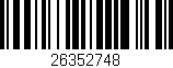 Código de barras (EAN, GTIN, SKU, ISBN): '26352748'