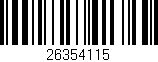 Código de barras (EAN, GTIN, SKU, ISBN): '26354115'