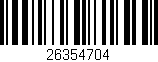 Código de barras (EAN, GTIN, SKU, ISBN): '26354704'