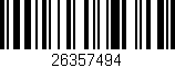 Código de barras (EAN, GTIN, SKU, ISBN): '26357494'