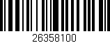 Código de barras (EAN, GTIN, SKU, ISBN): '26358100'