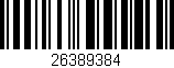 Código de barras (EAN, GTIN, SKU, ISBN): '26389384'