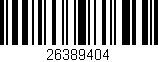 Código de barras (EAN, GTIN, SKU, ISBN): '26389404'