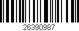 Código de barras (EAN, GTIN, SKU, ISBN): '26390987'