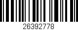 Código de barras (EAN, GTIN, SKU, ISBN): '26392778'