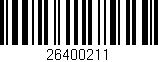 Código de barras (EAN, GTIN, SKU, ISBN): '26400211'
