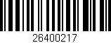 Código de barras (EAN, GTIN, SKU, ISBN): '26400217'