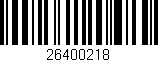 Código de barras (EAN, GTIN, SKU, ISBN): '26400218'