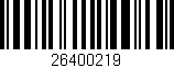 Código de barras (EAN, GTIN, SKU, ISBN): '26400219'