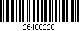 Código de barras (EAN, GTIN, SKU, ISBN): '26400228'